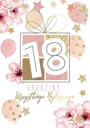 Attēls no KUKARTKA Karnet B6 PR-353 Urodziny 18