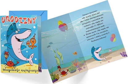 Picture of KUKARTKA Karnet B6 PR-414 Urodziny dziecice (rekin)