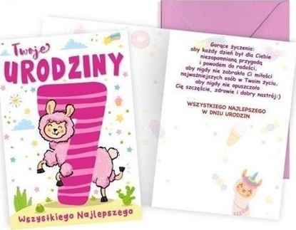 Изображение KUKARTKA Karnet B6 Urodziny 7 lama