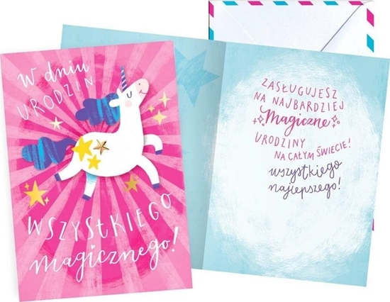 Изображение KUKARTKA Karnet B6 Urodziny jednoroec