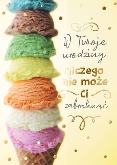 Picture of KUKARTKA Karnet PR-364 Urodziny Lody