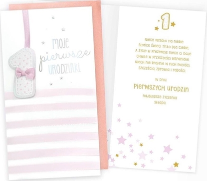 Picture of KUKARTKA Karnet Urodziny Roczek róowy