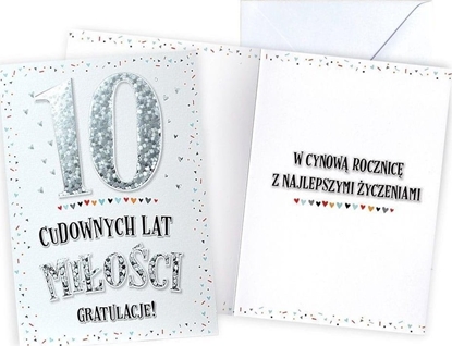 Attēls no KUKARTKA KARNET V 10 ROCZNICA SLUBU V-079