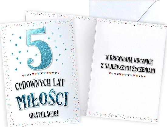 Picture of KUKARTKA KARNET V 5 ROCZNICA SLUBU V-078