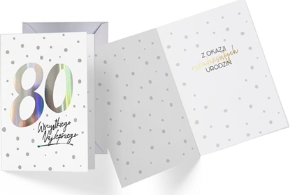 Picture of KUKARTKA Karnet V-007 Urodziny 80