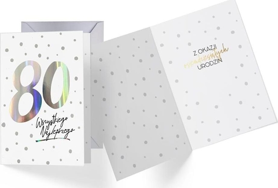 Picture of KUKARTKA Karnet V-007 Urodziny 80