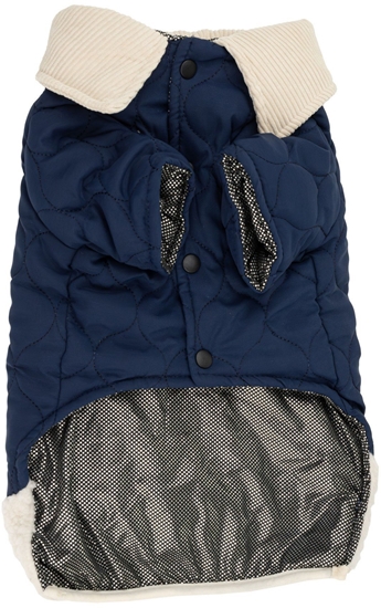 Picture of Kurtka, dla psa, granatowa, z konierzykiem, pikowana, rozmiar S, 35