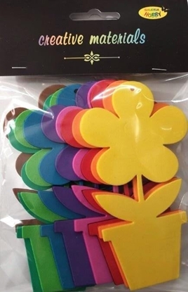 Attēls no Kwiat w doniczce z pianki 9,5x12cm 9szt