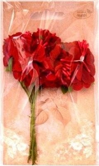 Picture of Kwiaty materiaowe czerwone 4cm 6szt