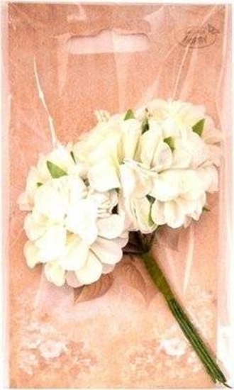Picture of Kwiaty materiaowe kremowe 4cm 6szt