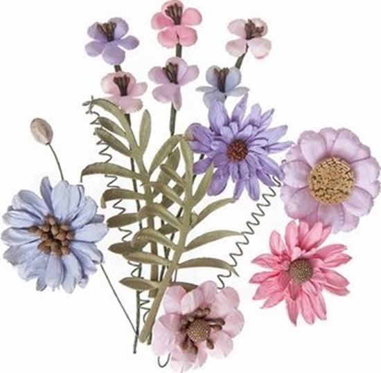 Picture of KWIATY PAPIEROWE PINKxLAVENDER, 12SZT. LILA, RÓ