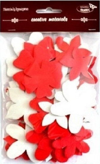 Изображение Kwiatki czerwono-biae 60szt