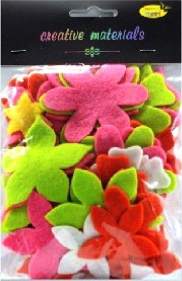 Picture of Kwiatki z filcu kolory wiesenne 60szt