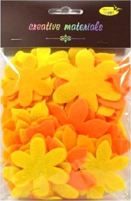 Picture of Kwiatki z filcu tonacja óto-pomaraczowa 60szt