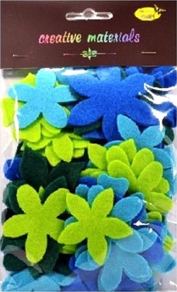 Picture of Kwiatki z filcu tonacja zimna 60szt