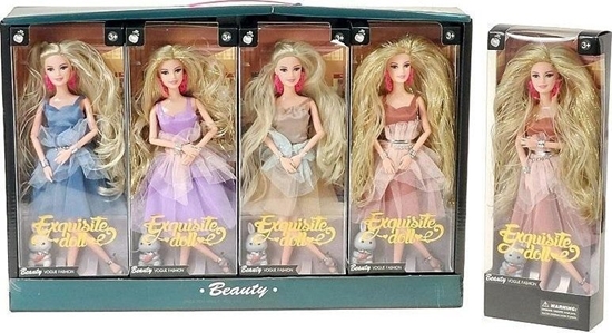 Picture of Lalka 28cm w sukni balowej z królikiem MIX