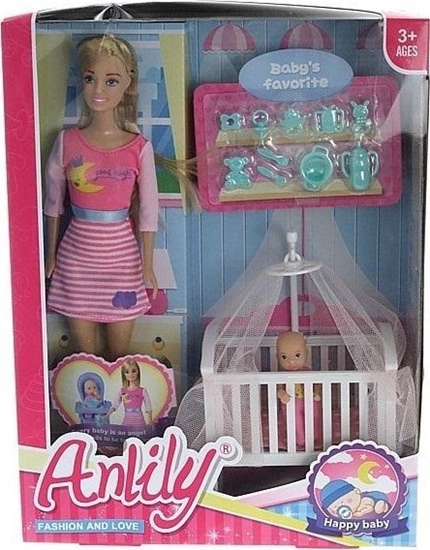 Picture of Lalka 29cm z óeczkiem i mini lalk