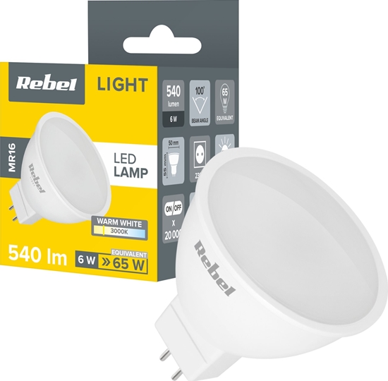 Picture of Lampa Led Rebel 6W MR16 3000K 230V trwae mocne