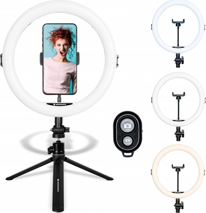 Picture of Lampa piercieniowa AgfaPhoto AGFA ARL11  120 LED Ring VLOG + Statyw + Pilot