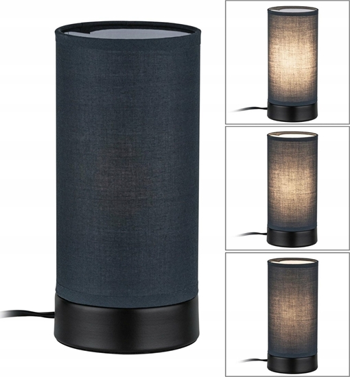 Picture of Lampa stoowa Paulmann Lampka stoowa PIA max.1x25W E14 z wycznikiem 230V czarny matowy / metal / tkanina