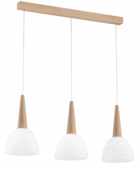 Picture of Lampa wiszca Alfac Alfa Bera 62208 lampa wiszca zwis 3x60W E27 drewno/biaa