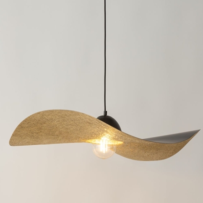 Изображение Lampa wiszca Sigma Salonowy zwis KAPELLO metalowa lampa wiszca do jadalni czarna