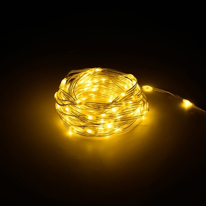 Picture of Lampki choinkowe Rebel Sznur owietleniowy wiateczny ze mian trybu wiecenia- 10m , ciepy biay