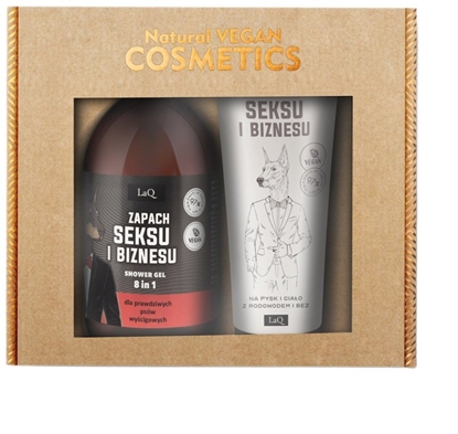 Picture of LAQ_SET Zapach Seksu i Biznesu Czarny Mat el pod prysznic 500ml + balsam w tubie 200ml