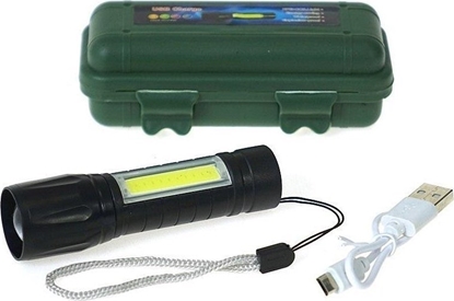 Attēls no Latarka metalowa z adowark USB zmiennoogniskowa