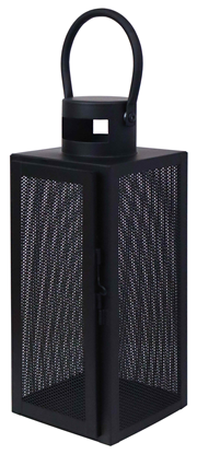 Attēls no Laterna metāla Aura 12.5x12x30cm, melna