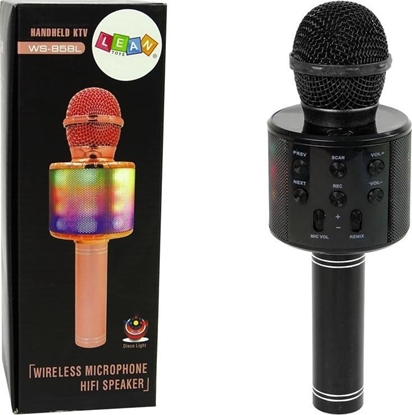 Attēls no Lean Sport Mikrofon Bezprzewodowy USB Gonik Nagrywanie Karaoke Model WS-858 Czarny