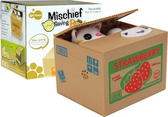 Изображение Lean Sport Skarbonka Kot Nauka Oszczdzania Pomaracza