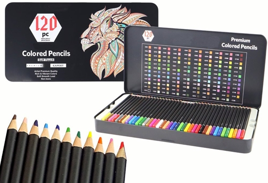 Picture of Lean Zestaw Kredek Premium 120szt. Róne Odcienie Lista Kolorów