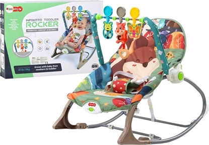 Изображение LeanToys Bujaczek Krzeseko Leaczek 2w1 Wibracja Dwik Lisek