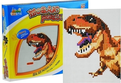 Picture of LeanToys Dua Mozaika z Dinozaurem Kolorowe Pinezki LEAN Toys
