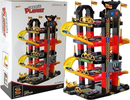 Picture of LeanToys Gara Parking 5- poziomowy Winda na Baterie 10 Autek wiata
