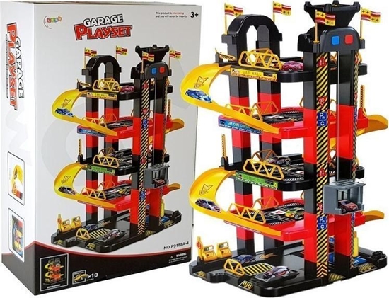 Picture of LeanToys Gara Parking 5- poziomowy Winda na Baterie 10 Autek wiata