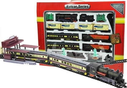 Attēls no LeanToys Kolejka FENFA Gigant 7 Wagonów wiato 10m LEAN Toys