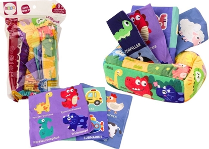 Picture of LeanToys Mikkie Pudeko Na Chusteczki 6 Tkanin 3 Szeleszczce Chusteczki Kolorowe