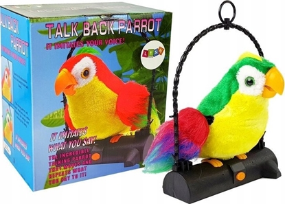 Picture of LeanToys Papuga Pleciuga Ptaszek Powtarza Sowa Zielona LEAN Toys