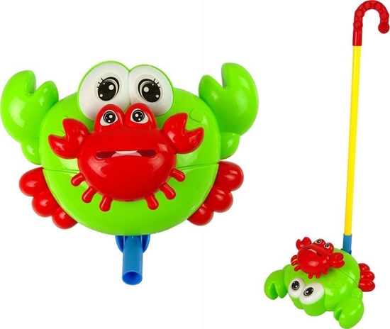 Picture of LeanToys Pchacz Na Kiju Krab Zielony Dwik Dzwonka