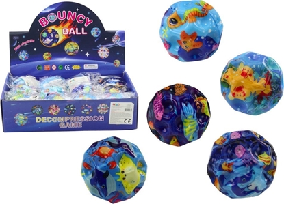 Picture of LeanToys Pieczka wiecca Do Odbijania z Wgbieniami Zwierzta Morskie 7cm