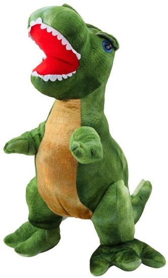 Изображение LeanToys Pluszowa Maskotka Przytulanka Dinozaur Z Tekstur Skóry Zielony 45cm