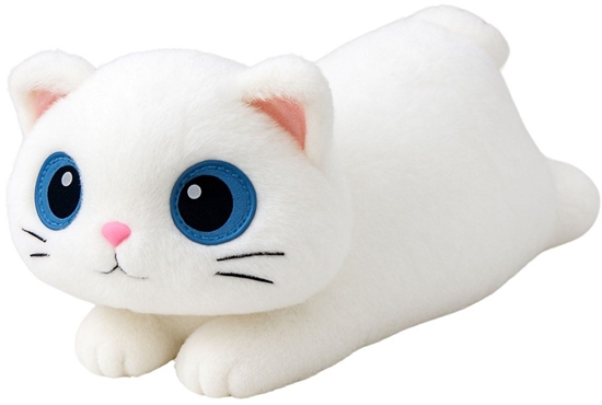 Picture of LeanToys Pluszowa Maskotka Przytulanka Kot Due Oczy Biay 45cm