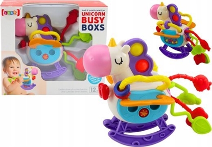 Изображение LeanToys Zabawka Sensoryczna Konik Gumowe Elementy Grzechotki LEAN Toys