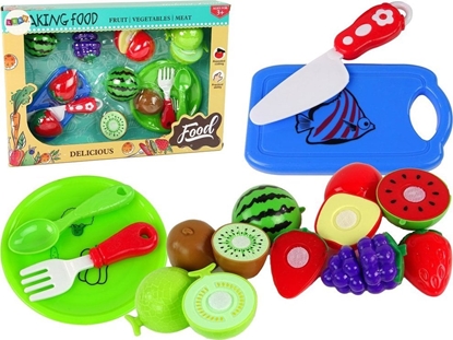 Picture of LeanToys Zestaw Owoców Do Krojenia Deska Talerzyk Sztuce LEAN Toys