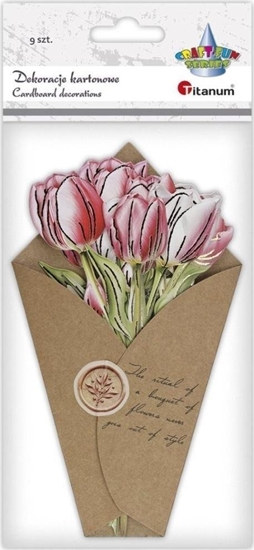 Picture of LearnHow Dekoracje kartonowe Flower Letter tulipany 9szt