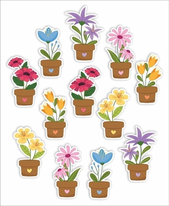 Attēls no LearnHow Dekoracje okienne dwustronne - Kwiatki... 12szt