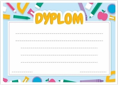 Attēls no LearnHow Dyplom A4 uniwersalny - Przybory 10szt