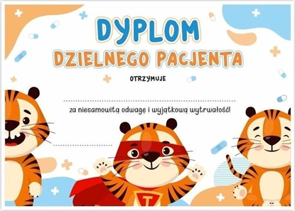 Изображение LearnHow Dyplom A5 dzielnego pacjenta - Tygrys 10szt